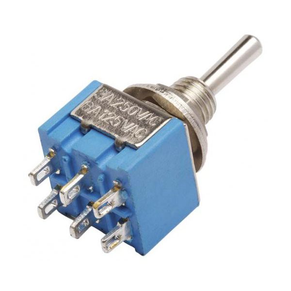Chave HH ONOFFON 2A 250V/ 3A 125V - 6 Terminais - 3 Posições