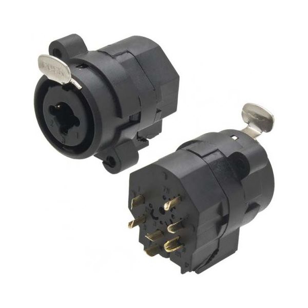 Jack de Placa Para Plug P10 e XLR (Canon) com Trava