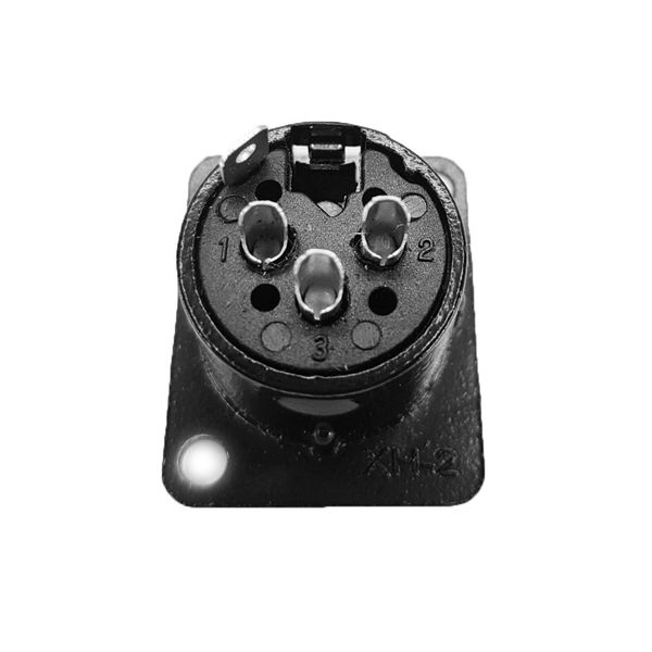 XLR Canon Femea de metal com Trava para Painel