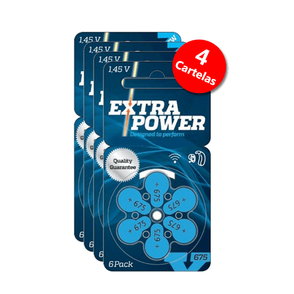 Pilha Auditiva 1.4v ExtraPower mod. n.675 (COM 4 CARTELAS)
