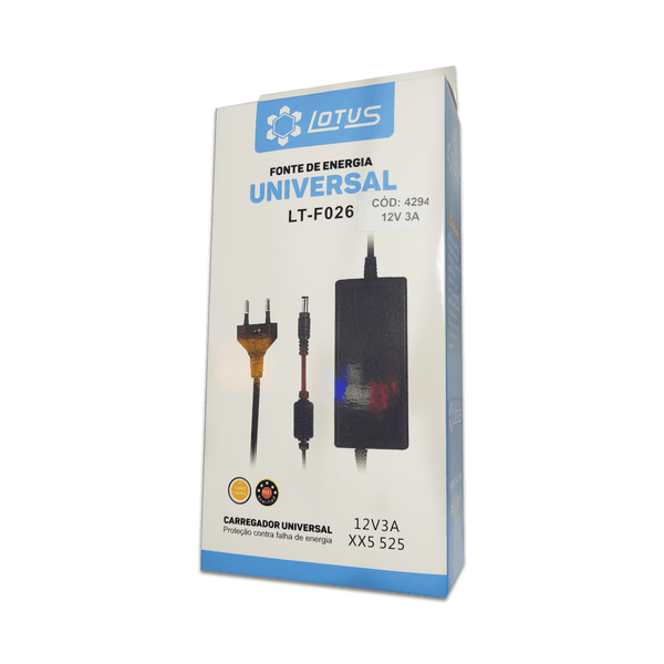 Fonte Chaveada 12VDC 3 Amperes - LOTUS