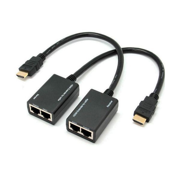 Extensor HDMI (2pcs) via Cabo de Rede (até 35m)