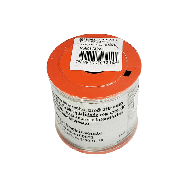 Solda em fio Soft 0.5mm - Carretel com 500g.