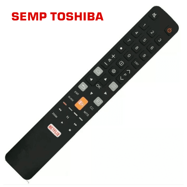 Controle Remoto TV LCD/LED SempToshiba C/Netflix e GloboPlay - L43S4900f / 49P2US / U55C7006 - Confira os modelos!