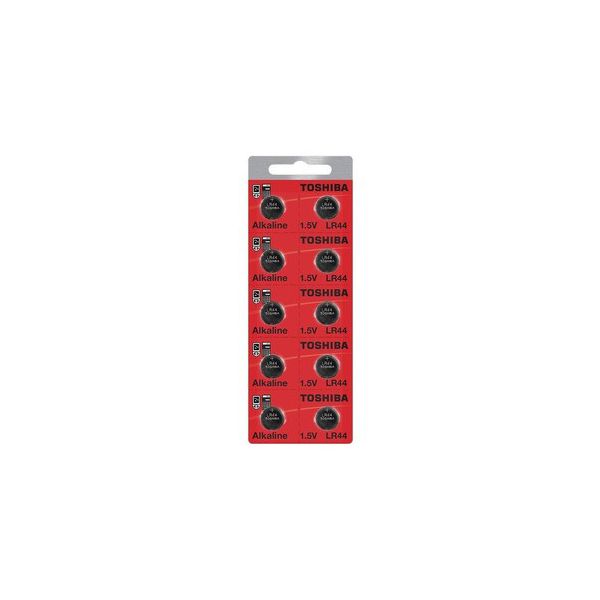 Bateria LR44 1,5V Toshiba - Cartela com 10un.