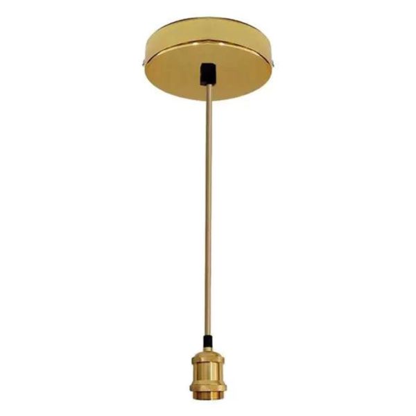 Pendente Metal E-27 Dourado
