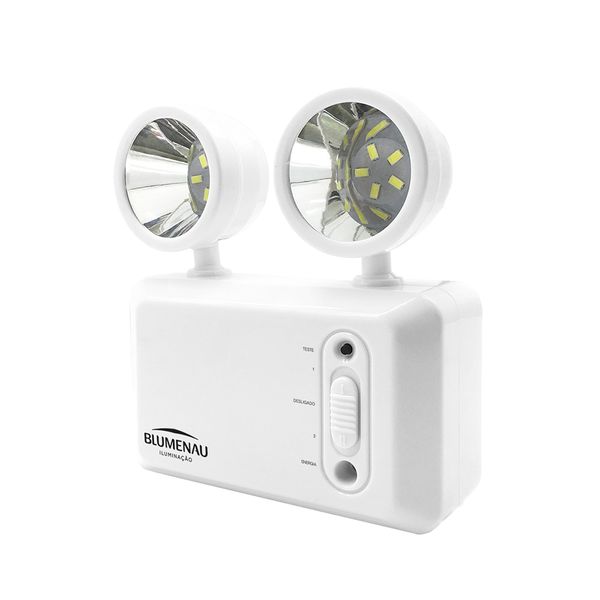Luminaria de Emergencia Led 2 Farois Blumenau 3W 600LM
