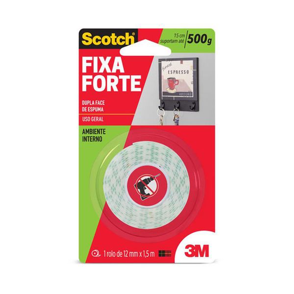 FITA DUPLA FACE 12MM VERDE 2M