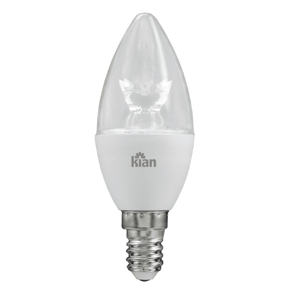 Lâmpada vela KIAN 4,0W E-14 com adaptador e-27 clara