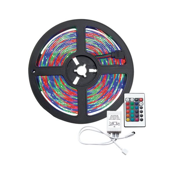 Fita LED 3528 IP65 12V 60 LEDs/m 24W 5 Metros RGB com Controle