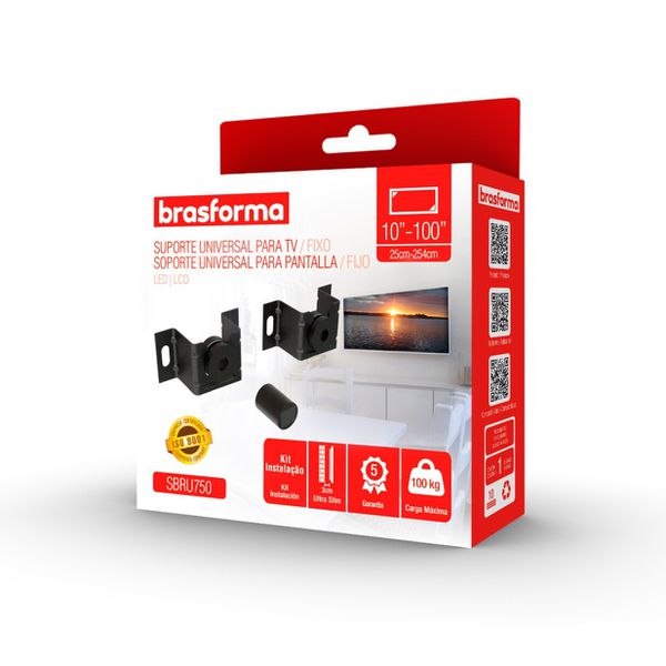Suporte Fixo para TV 10 a 100 Polegadas Brasforma