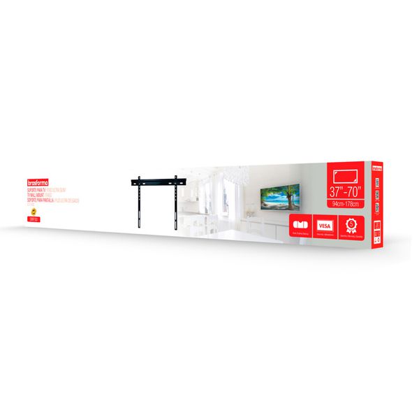 SUPORTE TV FIXO 37 A 70 C/ NIVEL BOLHA