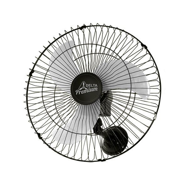 VENTILADOR OSCILANTE 60CM BIVOLT PRETO DE PAREDE PREMIUM
