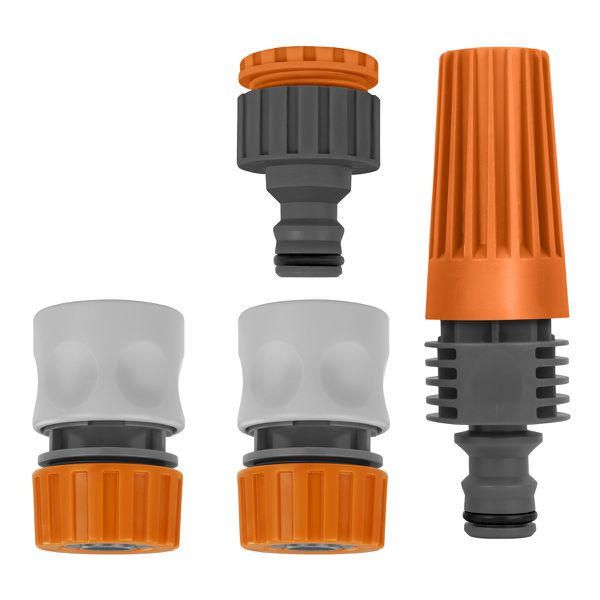 CONJUNTO PARA IRRIGAÇÃO COM ENGATES RÁPIDOS E ESGUICHO 4 PEÇAS