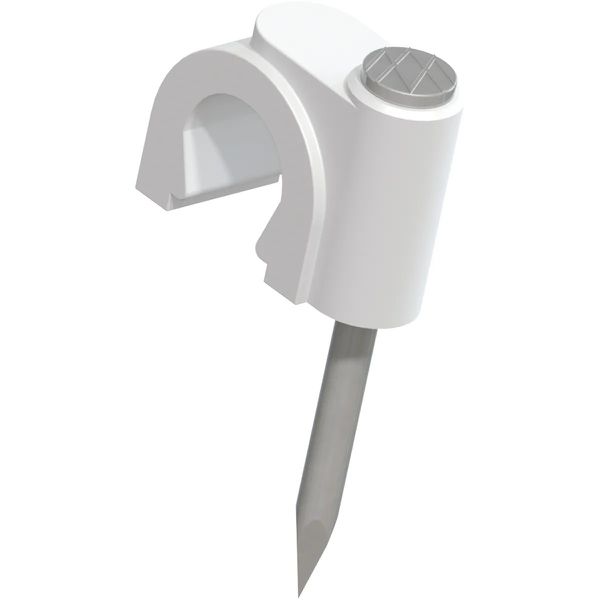 FIXA FIO RG59/REDE COAXIAL 6MM 1 PREGO BRANCO (C/ 15 PEÇAS)