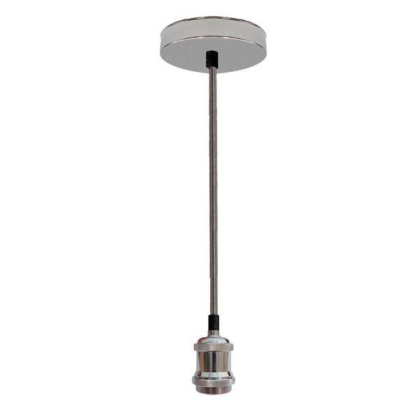 Pendente Metal E-27 Prata