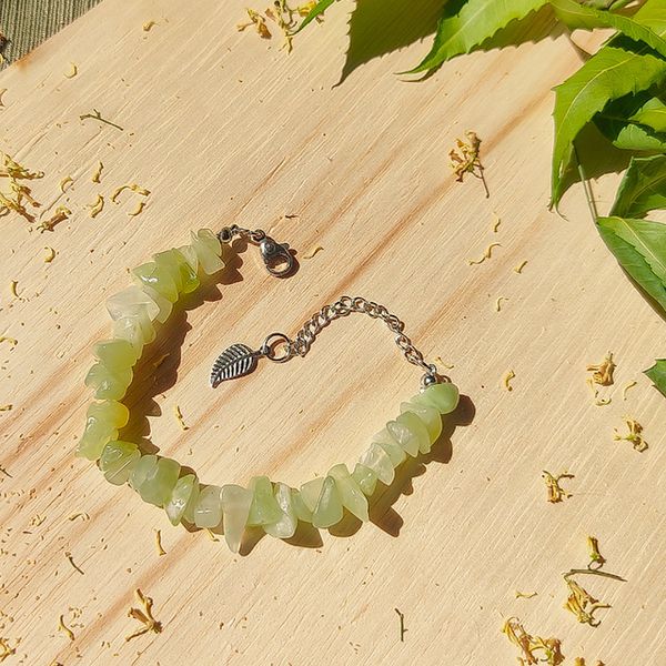 Pulseira Jade Oliva - Cura, Amizade e Amor Divino