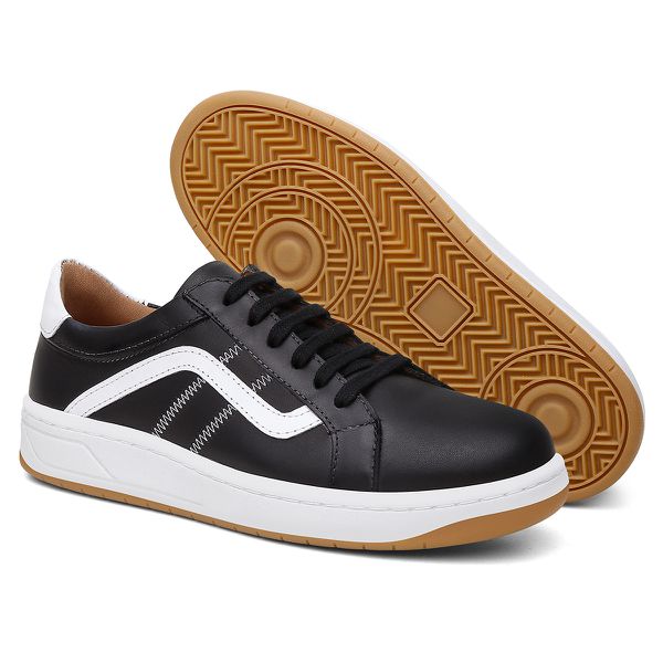 Tenis feminino preto e marrom top