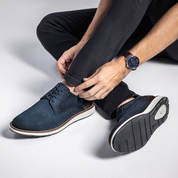 Sapatênis em Couro Legítimo ELT Marinho 42001 Marinho ELITEDOSPES