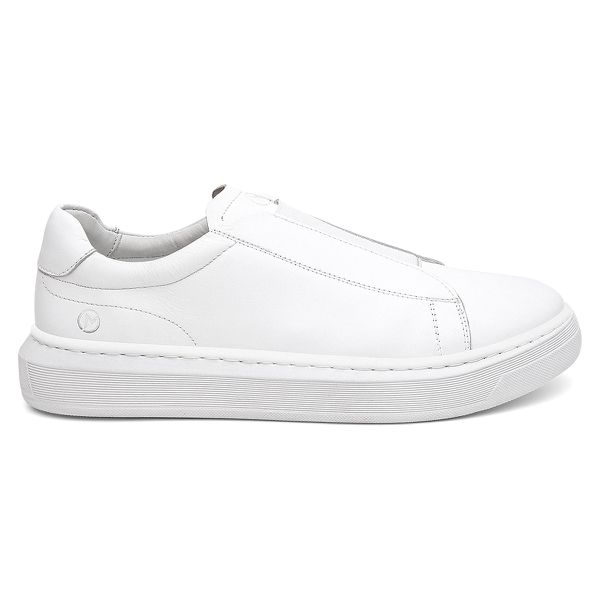 Tênis Casual Urban em Couro Legítimo Branco 53003