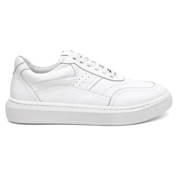 Tênis Casual Modern em Couro Legítimo Branco 53033