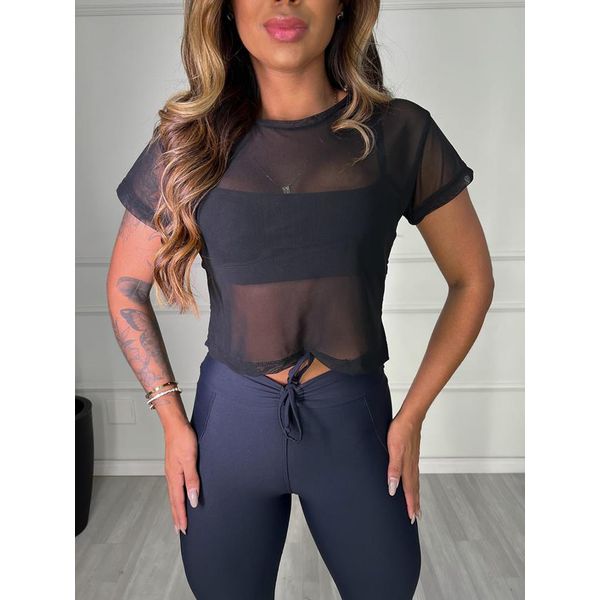 Camiseta Tule Preta