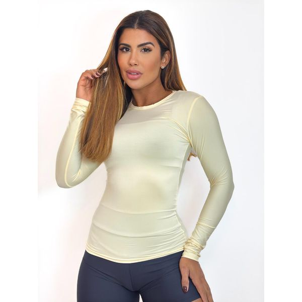 Blusa Poliamida Manga Longa Pérola