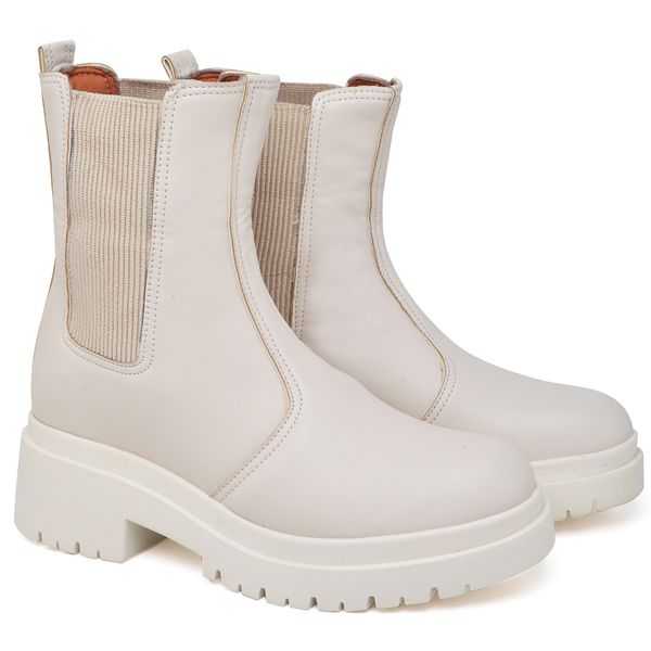 9310 Bota Coturno Cano Médio Napa Off White