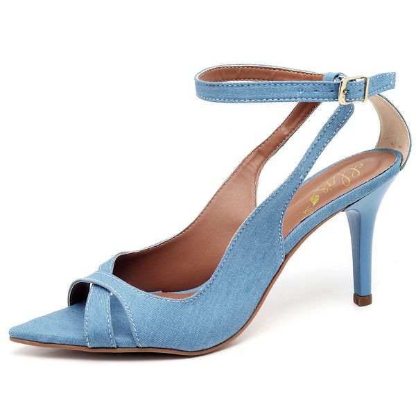 Sandalia jeans salto medio store
