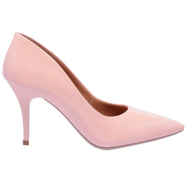 Scarpin Salto Médio Verniz Rosa