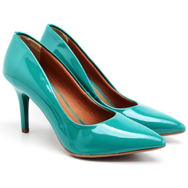 Scarpin Salto Médio Verniz Menta