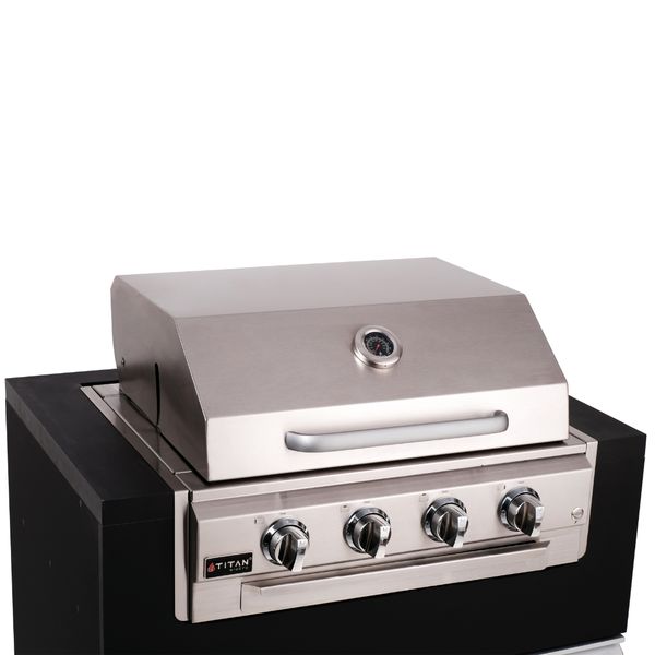 Assador Grill á Gás 3 + 1 Queimadores - Com Tampa Linha Prime Home Pro - Titan