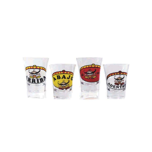 Conjunto 4 Copos Para Tequila Campana Arriba - H. Martin