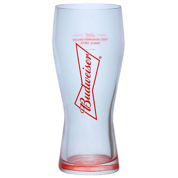 Copo de Cerveja Budweiser Estampa Vermelha 400ml - Gravata GlobImports