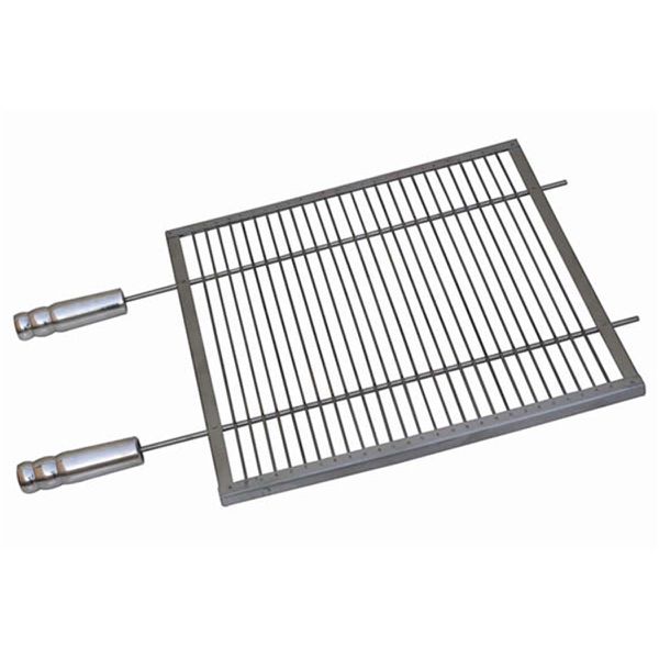 Grelha Inox 304 Aramada 50x45 com Cabo de Alumínio - Jotas Grill