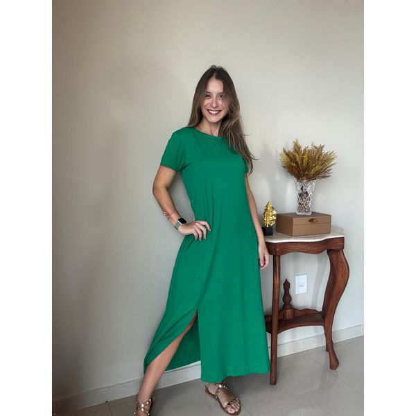 Vestido Claudia Verde Bandeira