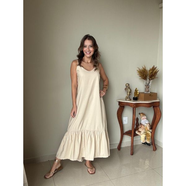 Vestido Empório Leal Areia