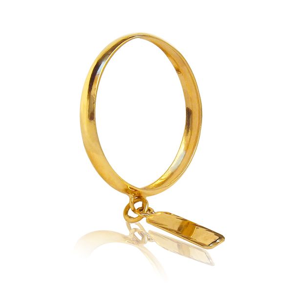 Anel de Ouro 18K 750 com plaquinha 