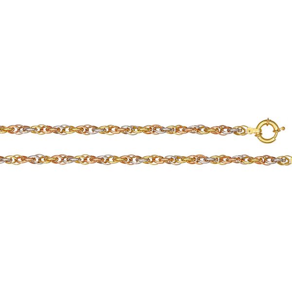 Pulseira de Ouro 18k 3 cores Sottile Anello