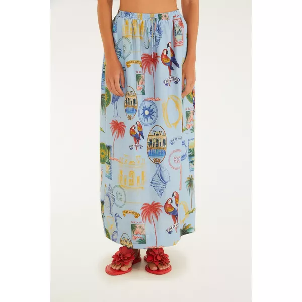 SAIA ESTAMPADA TROPICAL VINTAGE 