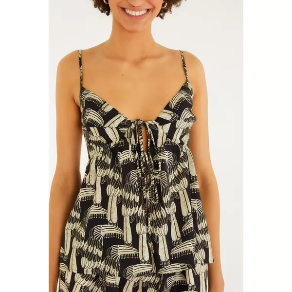 BLUSA AMARRAÇÃO ESTAMPADA TUCANÁRIO