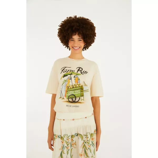 T- SHIRT MEDIA CARRINHO DE COCO 