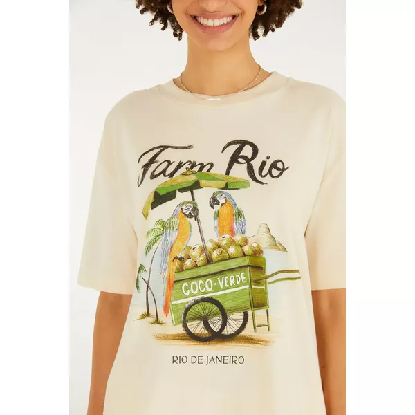 T- SHIRT MEDIA CARRINHO DE COCO 