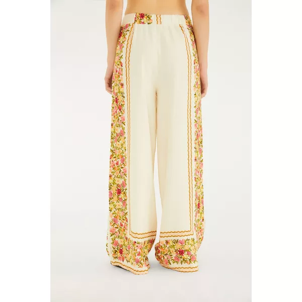 CALÇA ESTAMPADA FLOR DE FRUTA LENÇO