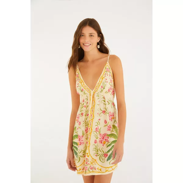 VESTIDO CURTO ESTAMPADO FLORAL NUSA 