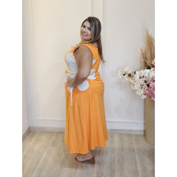 VESTIDO BELLA FLOR LARANJA 