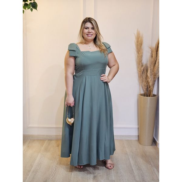 VESTIDO ALFAIATARIA LAÇO VERDE OLIVA