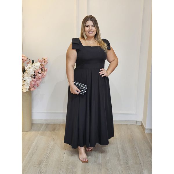 VESTIDO ALFAIATARIA LAÇO PRETO
