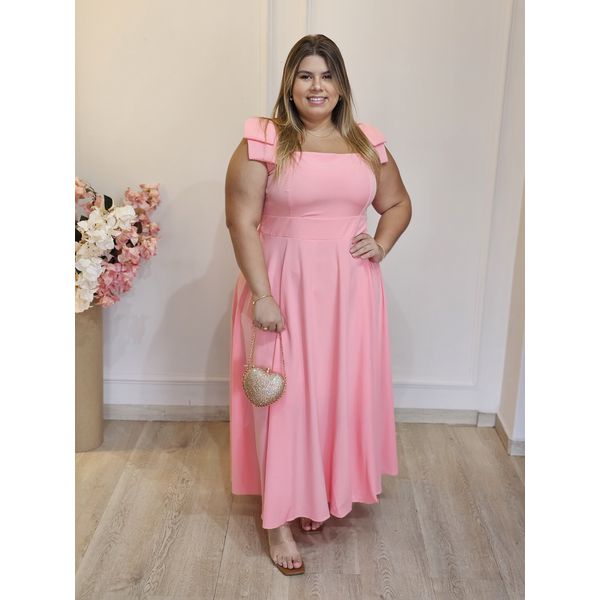 VESTIDO ALFAIATARIA LAÇO ROSA BEBÊ