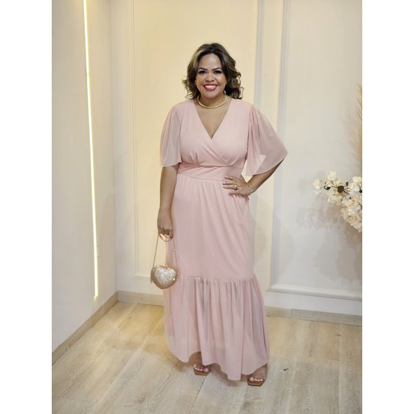 VESTIDO ELLEGANCE EM TULE ROSE